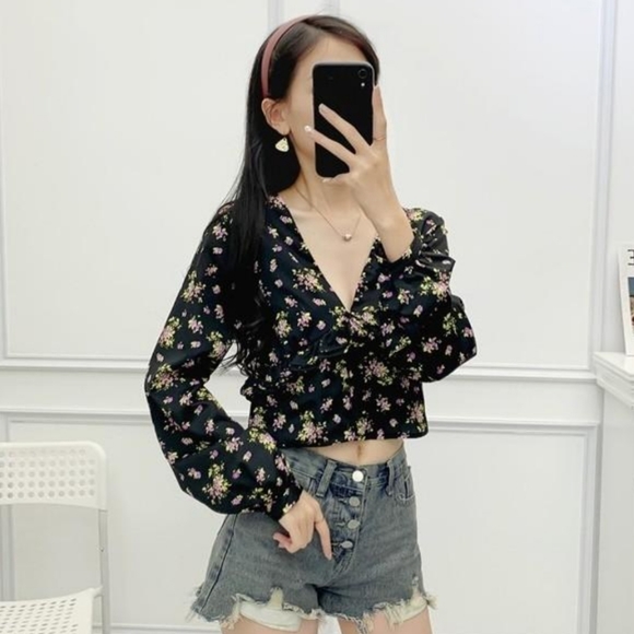 Zara Crop Top Blouse small - Picture 9 of 10